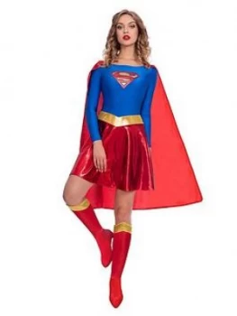 DC Super Hero Girls Womens Supergirl Costume, One Colour, Size 14-16, Women