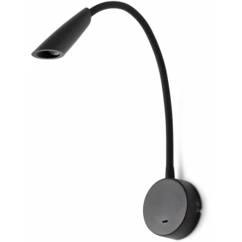 Faro Boken - Adjustable Black Wall Reader Light