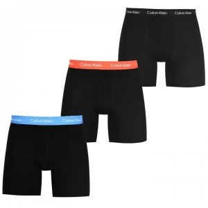 Calvin Klein 3 Pack Solid Contrast Boxer Briefs - Black HVC
