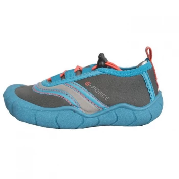 Gul Kids Aqua Shoe A21295 - Blue/CORAL