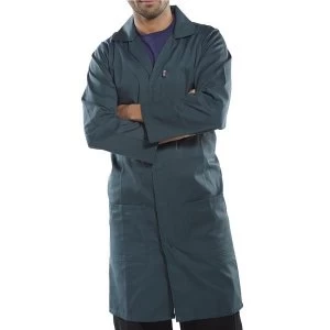 Click Workwear Poly Cotton Warehouse Coat 40" Spruce Green Ref