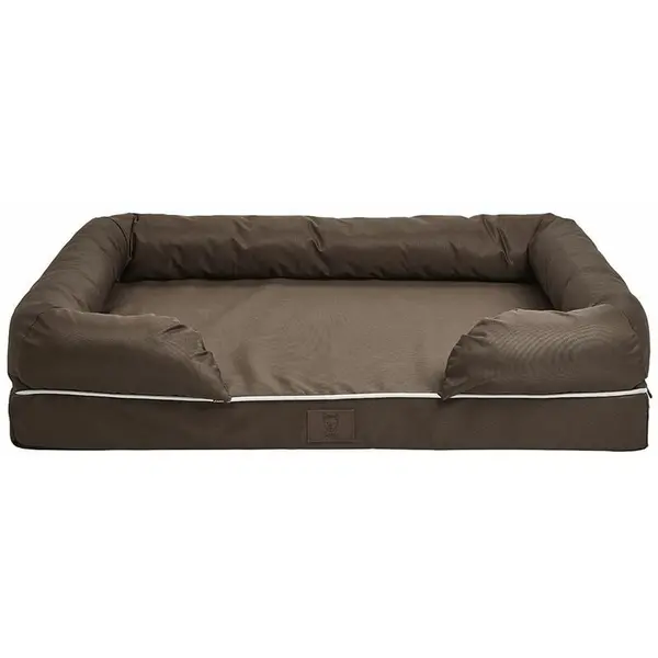 BUNTY Dog Pet Washable Soft Foam Water Resistant Mattress Basket Bed Pad Mat - Brown - Large - Bunty AFRA-HG-PET-0086_BR-L