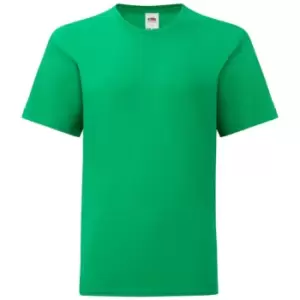 Fruit Of The Loom Childrens/Kids Iconic T-Shirt (5-6 Years) (Kelly Green)