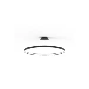 Circle Integrated LED Pendant Ceiling Light, Black, 7820lm, 3000K