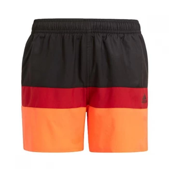 adidas Colorblock Swim Shorts Kids - Black / App Solar Red