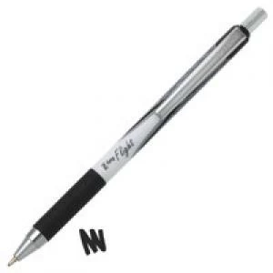 Original Zebra Z Grip Flight Medium Ball Pen Black Pack of 12 Pens