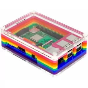 PIM339 Pibow 3 Rainbow Case for Raspberry Pi (Pi 3B+, 3, & 2) - Pimoroni