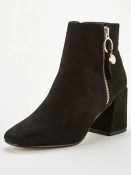 OFFICE Anthea Side Zip Ankle Boot - Black, Size 3, Women