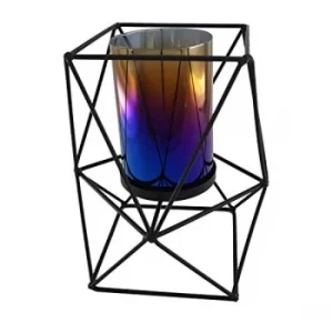 HESTIA? Metallic Ombre Glass Tealight Holder on Metal Stand