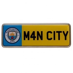 Manchester City FC Number Plate Badge