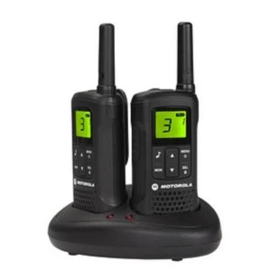 Motorola TLKR T60 2 Way Walkie Talkie Radios Band PMR446 8 Channels 121 Codes 8km Range Black