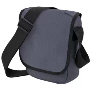 Bagbase Mini Adjustable Reporter / Messenger Bag (2 Litres) (Pack of 2) (One Size) (Graphite Grey/Black)