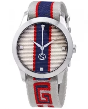 Gucci G-Timeless White, Red and Blue Dial Mens Watch YA1264071 YA1264071