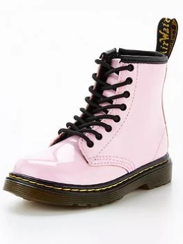 Dr Martens 1460 Patent 8 Lace Boots - Pale Pink, Pale Pink, Size 10 Younger