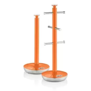 Swan Retro Orange Towel Pole and Mug Set