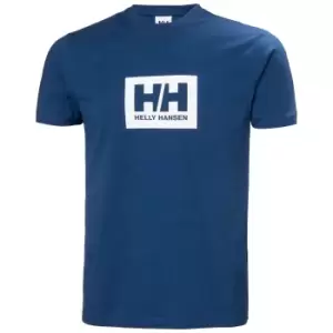 Helly Hansen Mens Hh Box Soft Cotton Tshirt Blue XXL