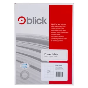 Blick Copier Labels A4 24 (70 x 35mm) per Sheet, 100 Sheets