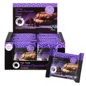 Traidcraft Fairtrade Double Chocolate Chunk Cookies 2 Per Minipack