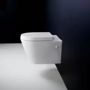 Rak Ceramics - rak Resort Wall Hung Toilet Rimless d Shaped Pan with Soft Close Seat