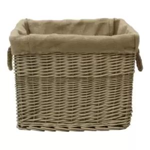 JVL Lined Log Basket - Antique Wash