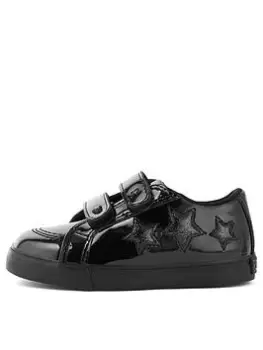 Kickers Tovni Star Patent School Shoe - Black, Size 12 Younger
