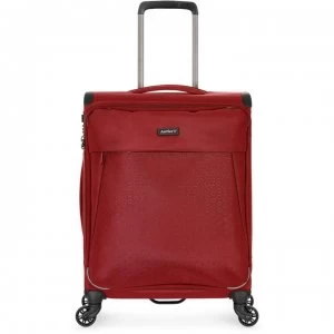 Antler Oxygen Red 4 Wheel Soft Cabin Suitcase - Red