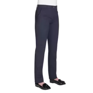 Brook Taverner Womens/Ladies Houston Slim Leg Chino Trousers (8L) (Navy)