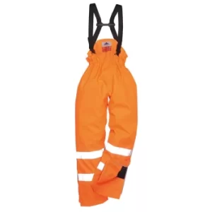 Biz Flame Hi Vis Flame Resistant Rain Unlined Trousers Orange 2XL