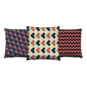 AC-4375-4373-4376 Multicolor Cushion Set (3 Pieces)
