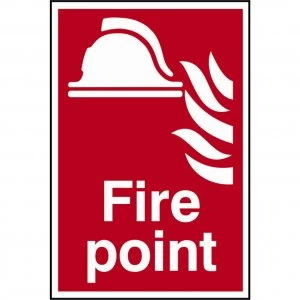 Scan Fire Point Sign 200mm 300mm Standard