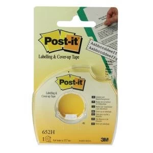 Post-it Cover Up and Labelling Tape 8.4mmx17.7m Low Tack 652H