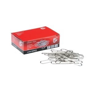 5 Star Office Giant Paperclips Plain Length 51mm Pack 100