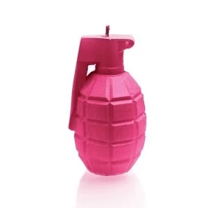Dark Pink Large Grenade Candle