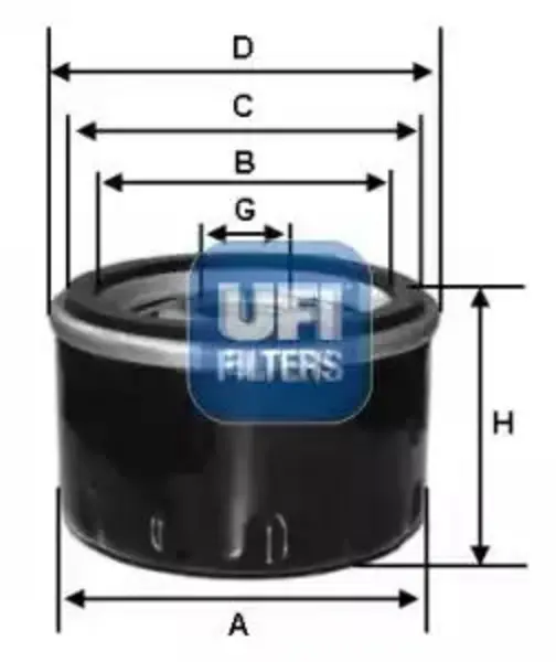 UFI 23.519.00 Oil Filter Oil Spin-On