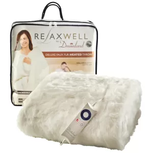 Relaxwell by Dreamland Intelliheat Faux Fur Heated Throw