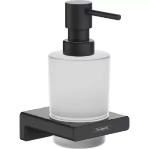 Hansgrohe AddStoris Liquid Soap Dispenser Matt in Black Glass