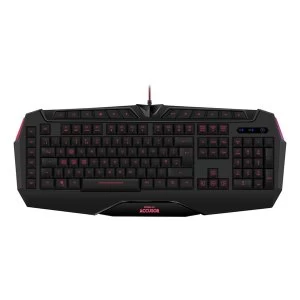 Speedlink Accusor Advanced Full Size Membrane Gaming Keyboard with 3-Colour LED Backlighting and Internal Profile Memory (UK...