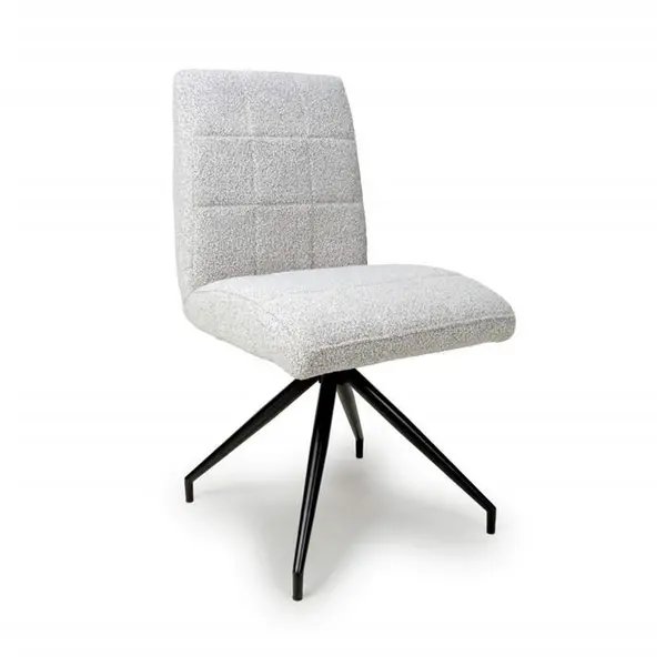 Shankar Laurel Boucle Smoke Grey Dining Chairs - Grey 584785cm