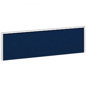 Dams International Desktop Fabric Screen Blue Aluminium White Frame 1200 x 30 x 380mm