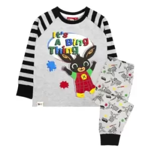 Bing Bunny Boys Its A Bing Thing Long-Sleeved Pyjama Set (18-24 Months) (Grey/Black)