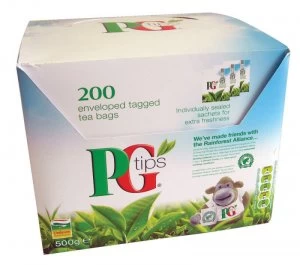PG Tips Enveloped Tagged 200x Tea Bags