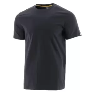 Caterpillar Mens Essentials Short-Sleeved T-Shirt (S) (Black)