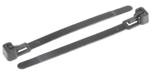 HellermannTyton 131-21010 REL100-PA66-BK Cable tie 100 mm 6.70 mm Black Releasable, Lever lock 100 pc(s)