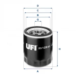 2312902 UFI Oil Filter Oil Spin-On