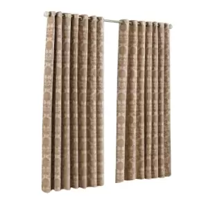 Riva Home Hanover Ringtop Curtains (66x90 (168x229cm)) (Beige)