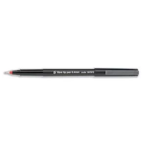 5 Star Office Fibre Tip Pen Medium 0.7mm Tip 0.4mm Line Red Pack 12