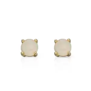 JG Signature 9ct Gold Opal Stud Earrings 4mm