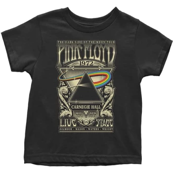Pink Floyd - Carnegie Hall Poster Kids 3 Years T-Shirt - Black