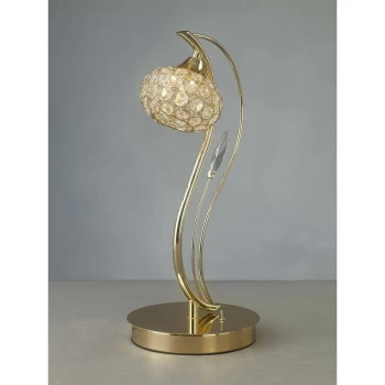 Leimo Table Lamp 1 Bulb gold / crystal