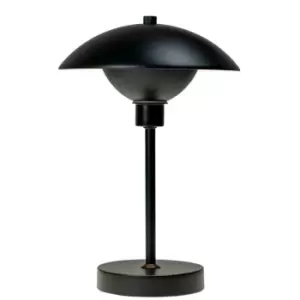 Roma Black Table Lamp Black Base Rechageable 2800K